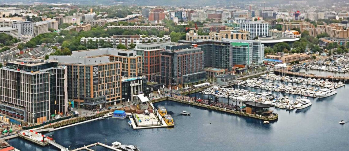 Perkins eastman: district wharf aerial view