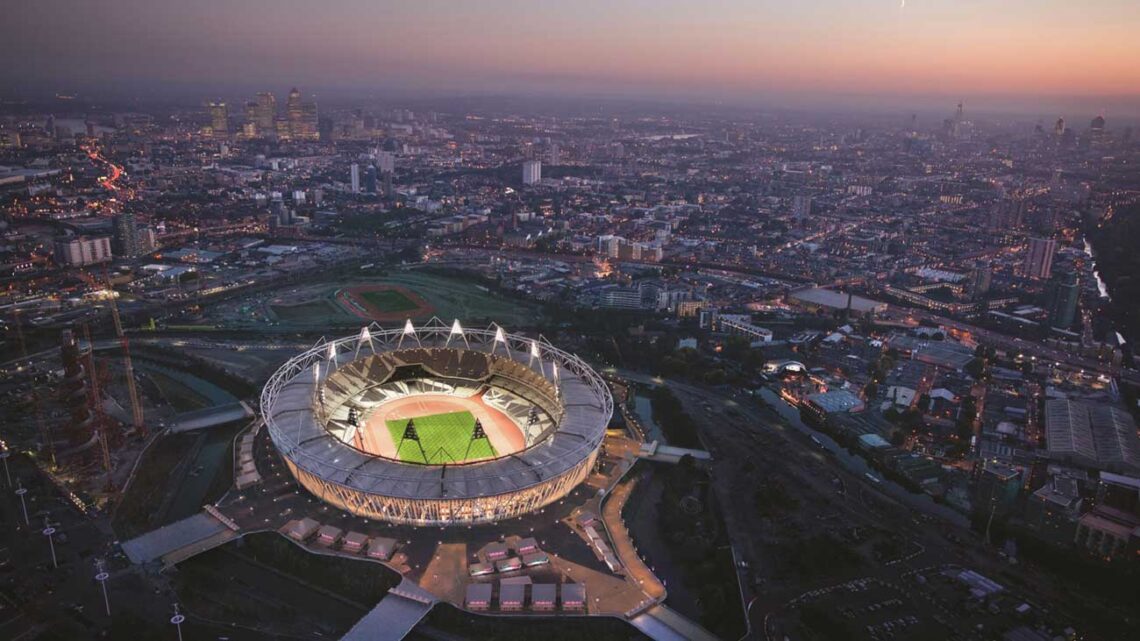 Populous: london 2012 olympic stadium aerial view