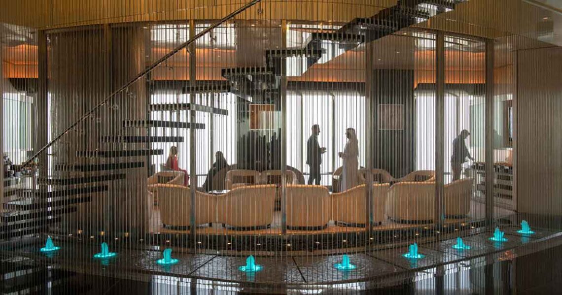 Skidmore, owings & merrill: burj khalifa the lounge 1,921 feet above the ground.