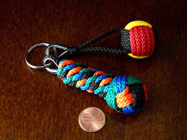 17. Paracord multi-color monkey fist