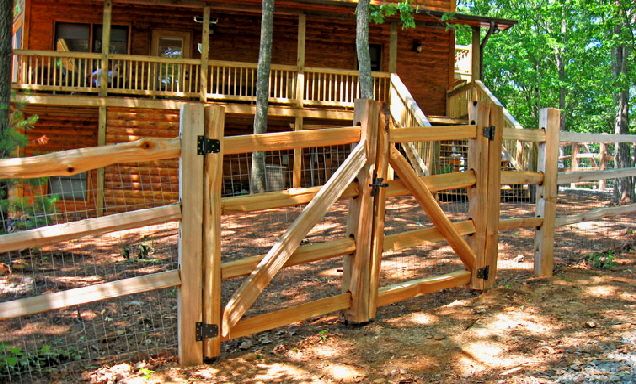 19. Wooden split rails