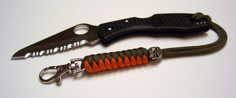 41. Paracord wrist lanyard made with the snake knot