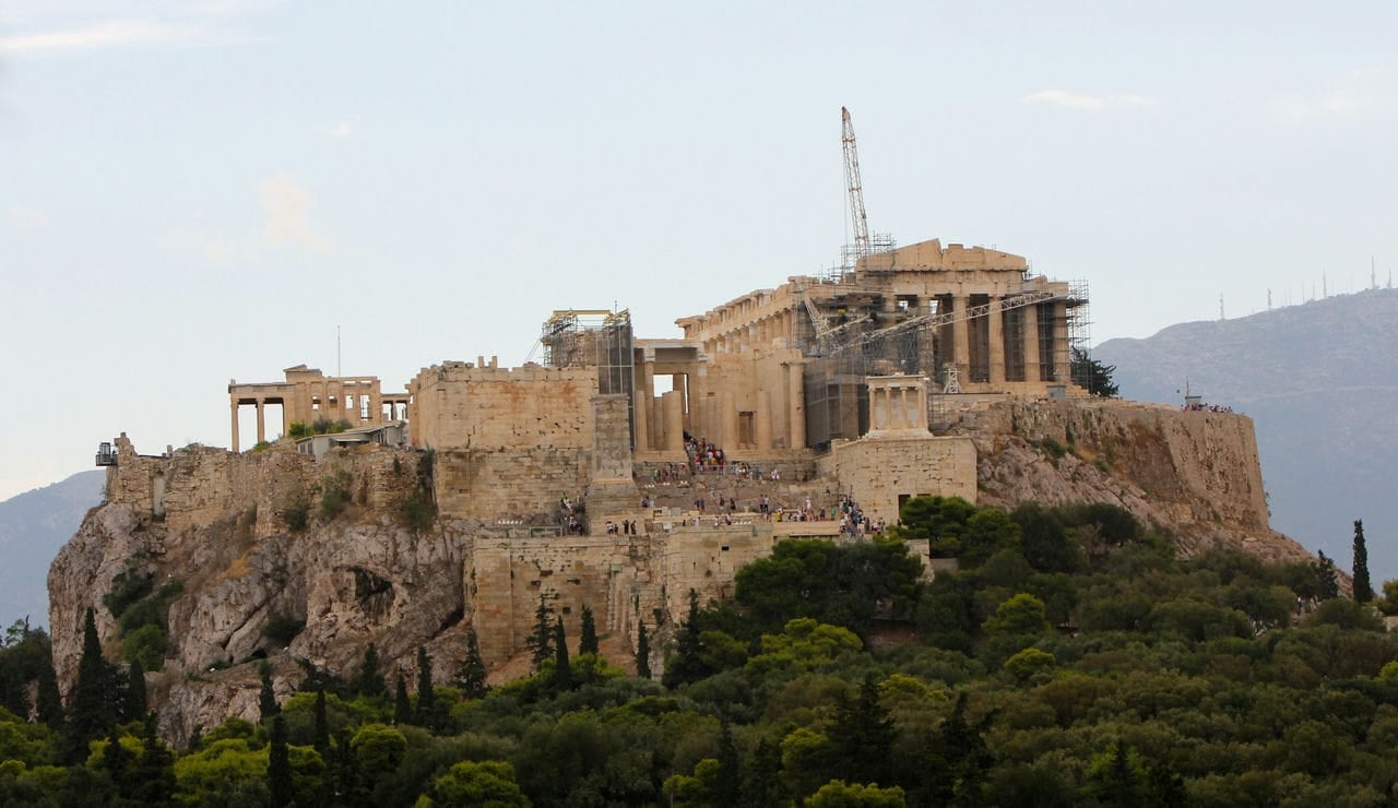 Architectural landmark: acropolis of athens east view © david garnand
