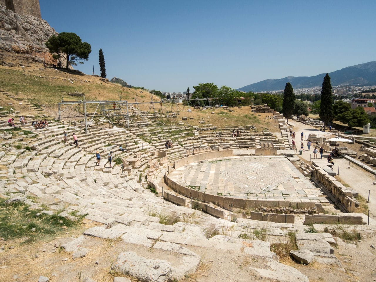 Architectural landmark: acropolis of athens theatre of dionysus © dronepicr