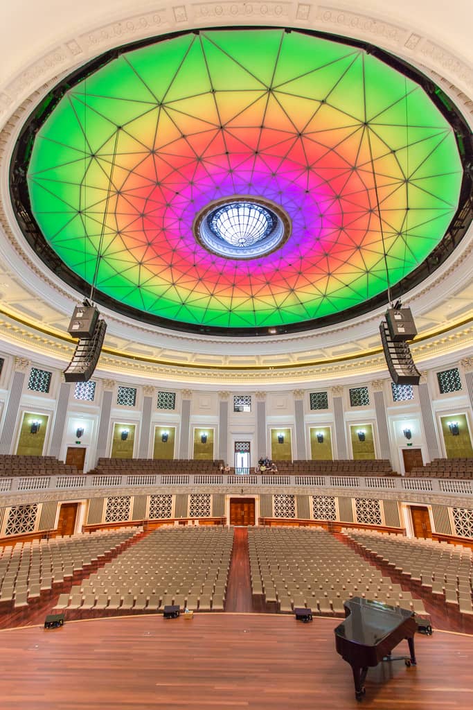 Architectural landmark: brisbane city hall auditorium view from stage © brisbane city hall
