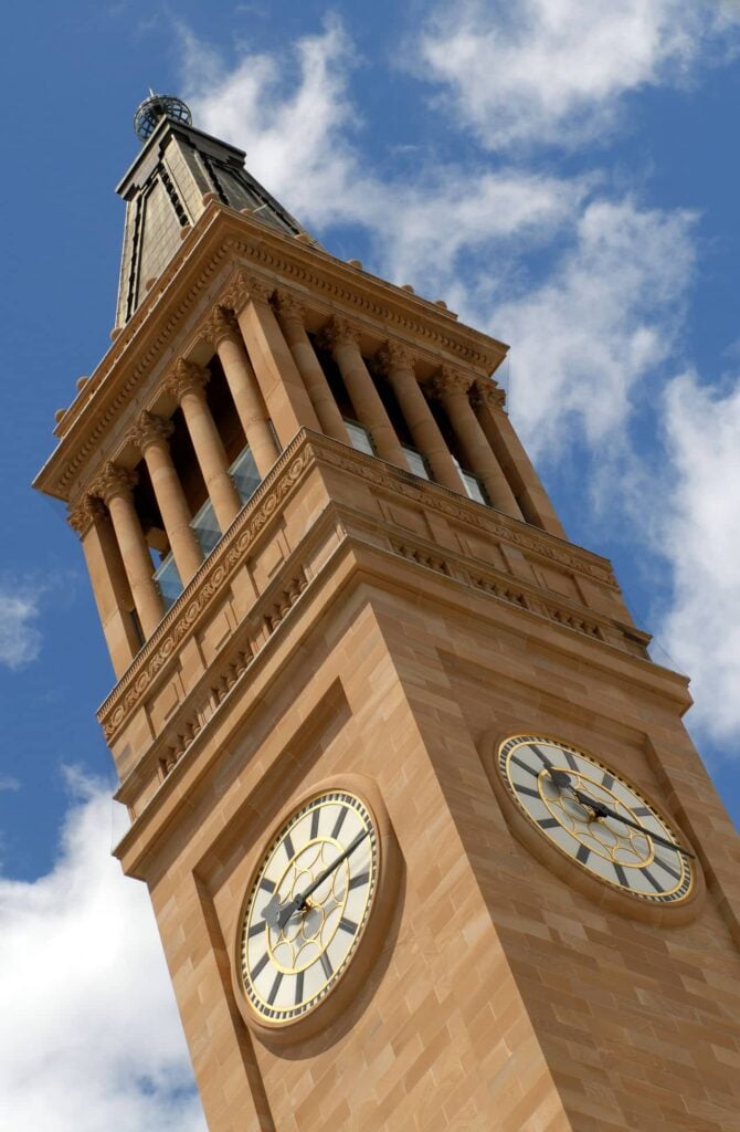 Architectural landmark: brisbane city hall clock tower © brisbane city hall