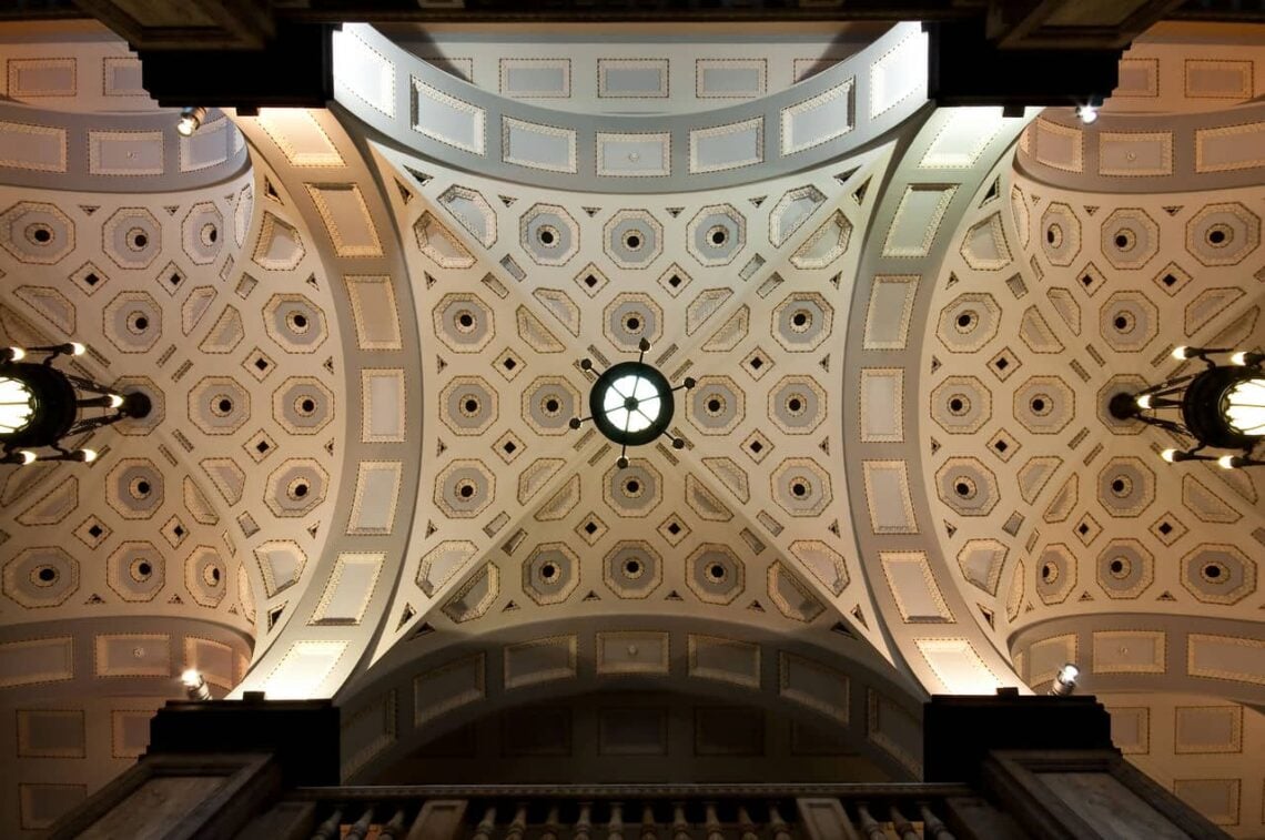 Architectural landmark: brisbane city hall vaulted ceiling © pj