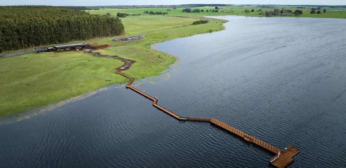Architectural landmark: budj bim cultural landscape tae rak (lake condah) © budj bim cultural landscape