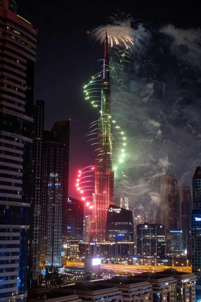 Architectural landmark: burj khalifa fireworks © josef ivan jimenea