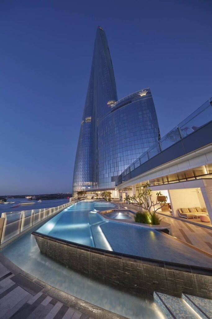 Architectural landmark: crown sydney pool © george apostolidis