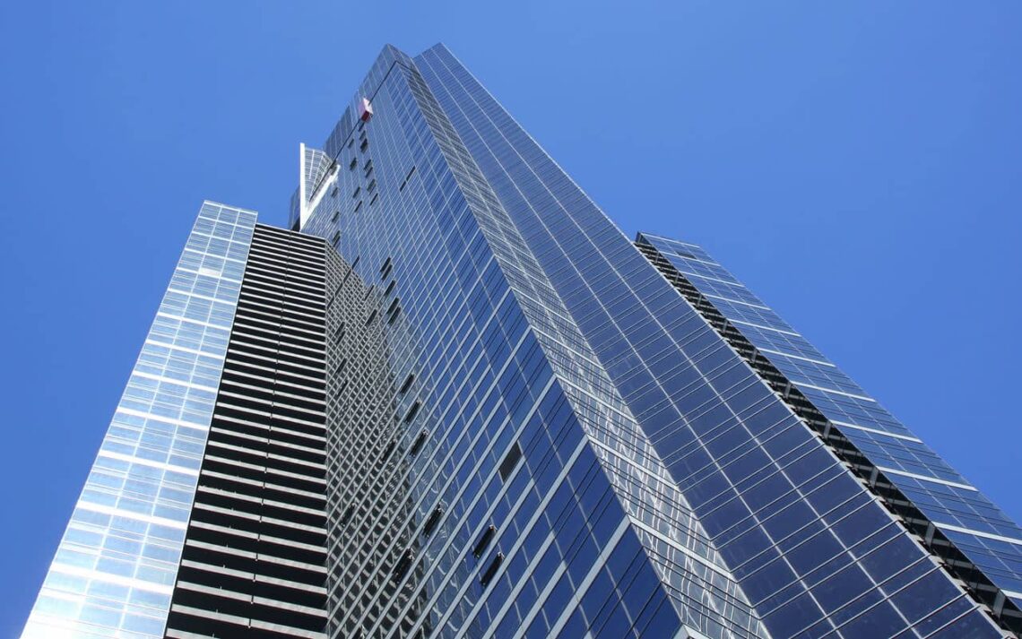 Architectural landmark: eureka tower low angle shot © graham