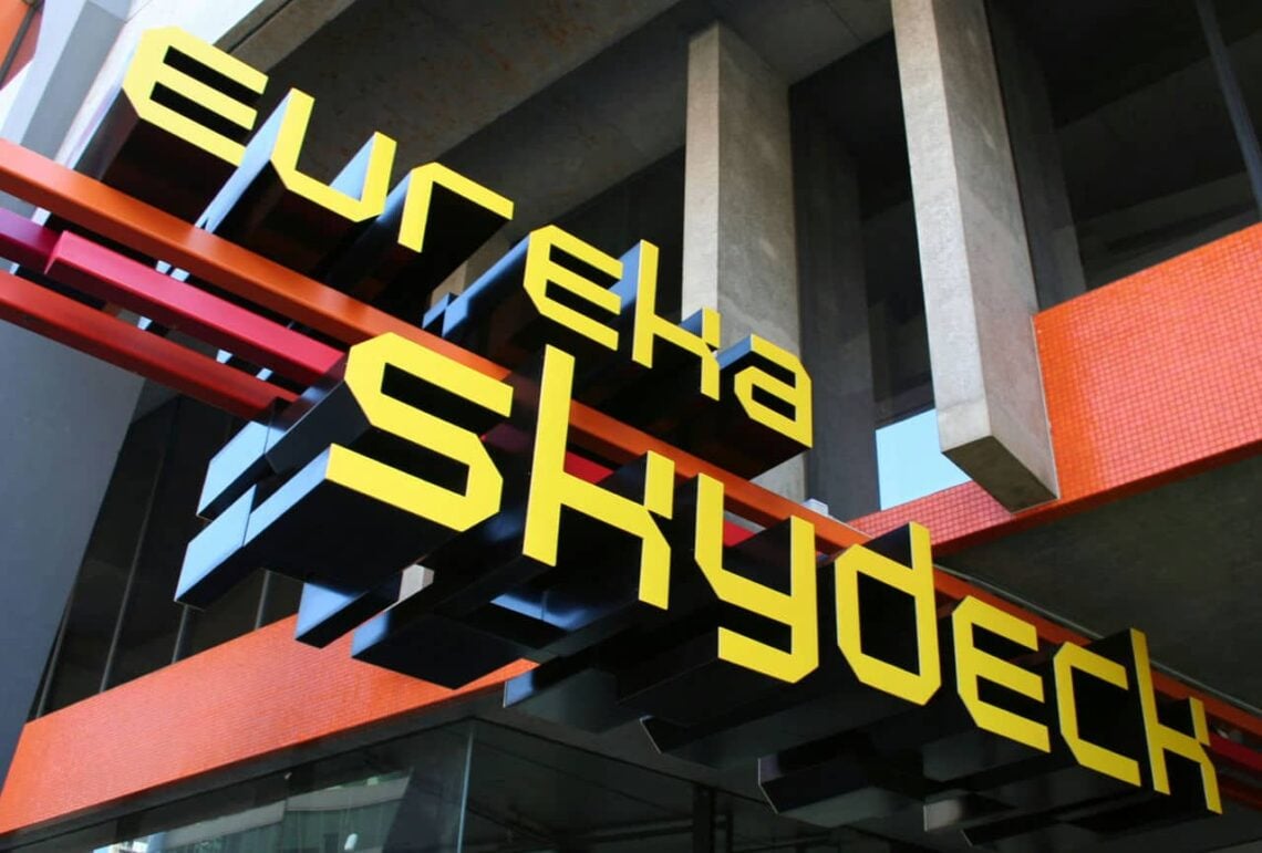 Architectural landmark: eureka tower skydeck sign © ian t edwards