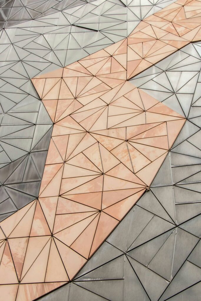 Architectural landmark: federation square exterior closeup © mitchell luo