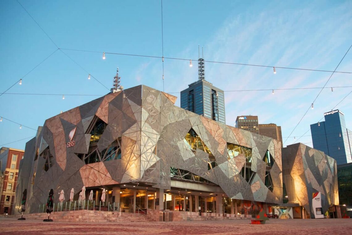 Architectural landmark: federation square façade © lee gamble