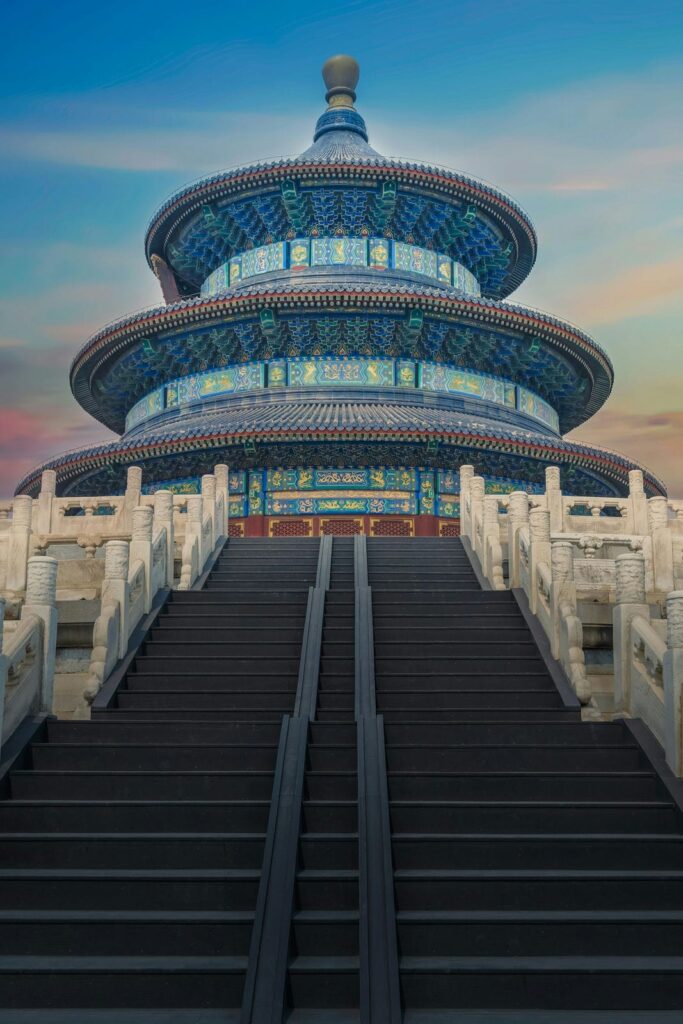 Architectural landmark: forbidden city temple of heaven low angle shot © zq lee