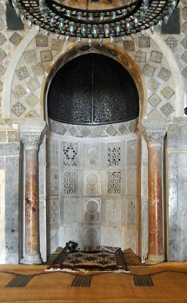 Architectural landmark: great mosque of kairouan mihrab dome interior © citizen