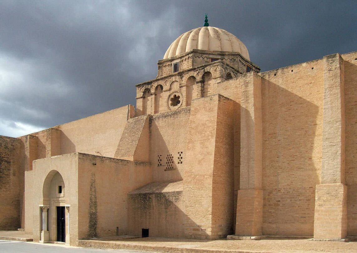Architectural landmark: great mosque of kairouan southern façade © colin hepburn