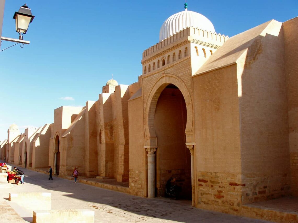 Architectural landmark: great mosque of kairouan southwest © damian entwistle