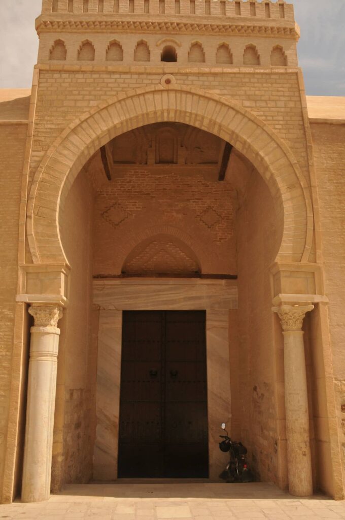 Architectural landmark: great mosque of kairouan west entrance © t a