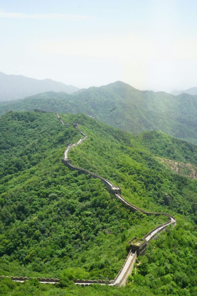 Architectural landmark: great wall of china aerial view © caitlin barnes