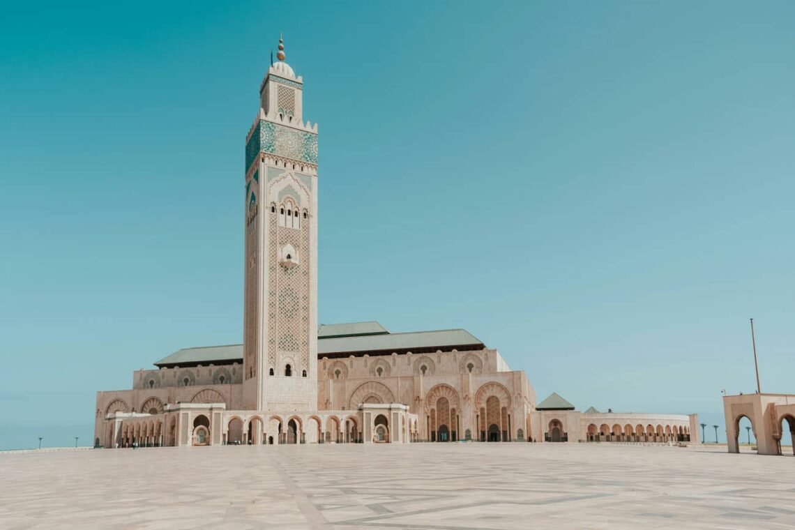 Architectural landmark: hassan ii mosque full view © localize