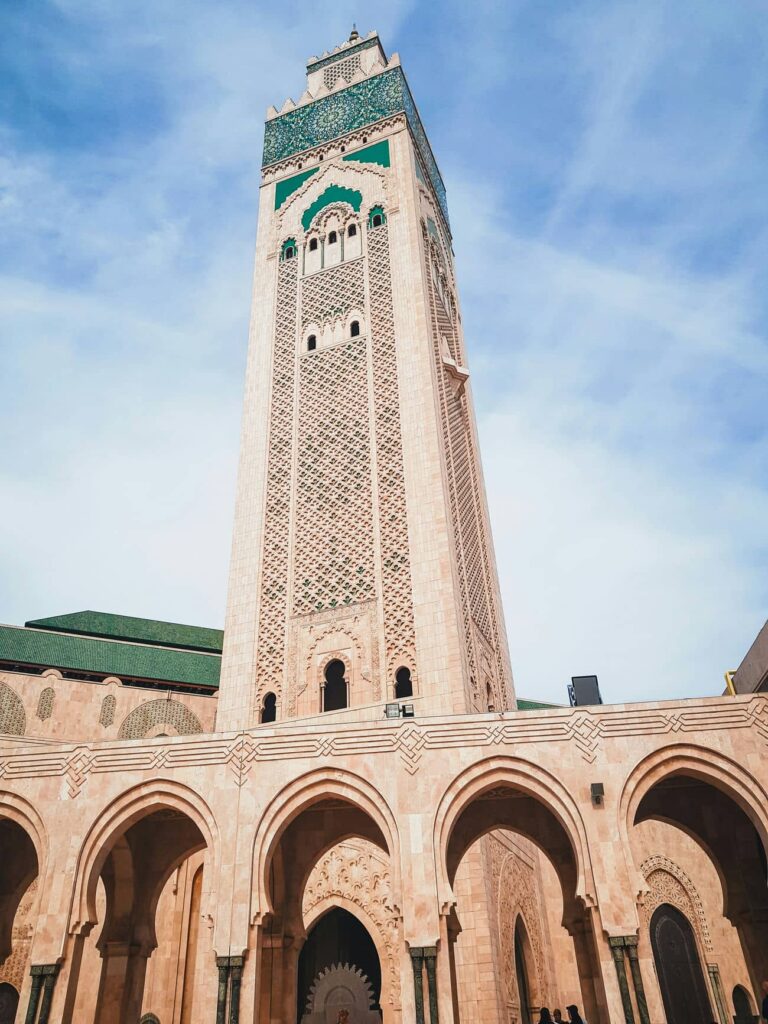 Architectural landmark: hassan ii mosque tower © hamza bouchikhi