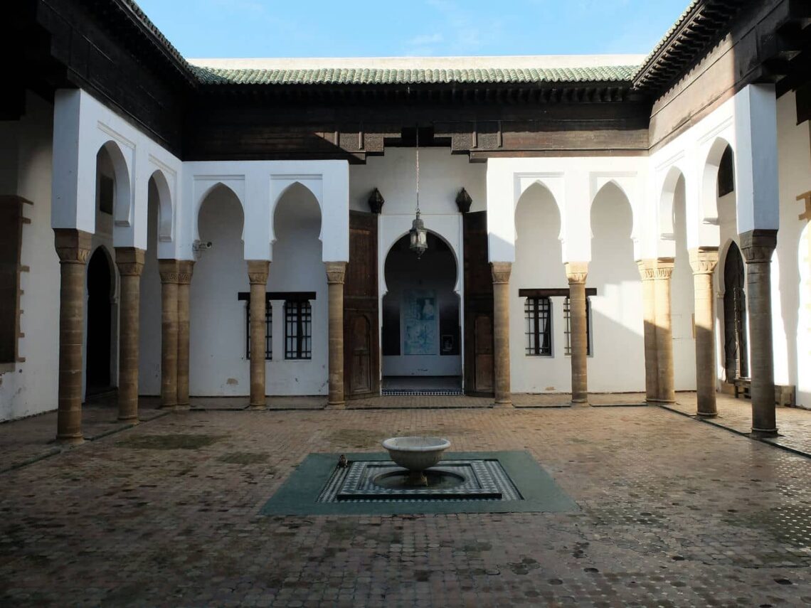 Architectural landmark: kasbah of the udayas courtyard © robert prazeres