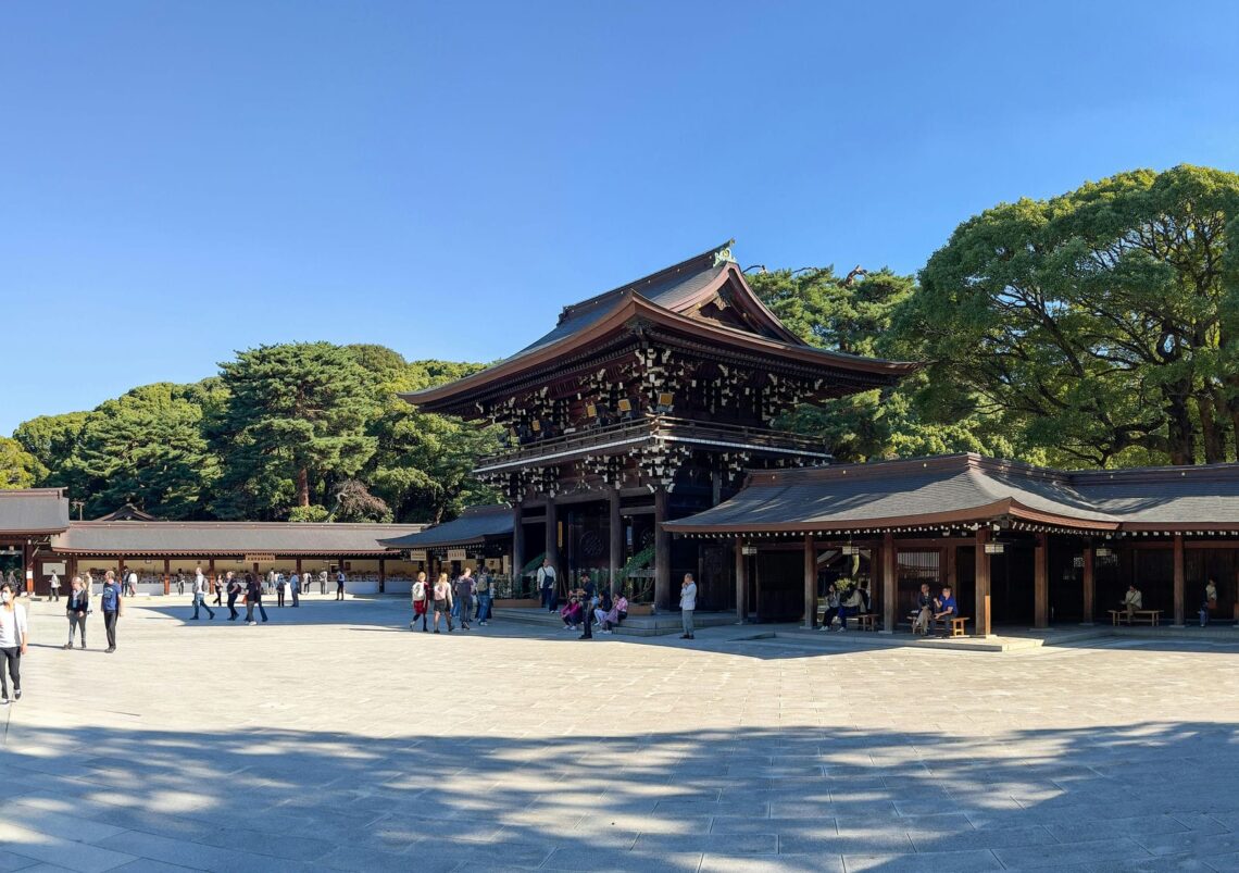 Architectural landmark: meiji shrine shrine entrance © florian grewe