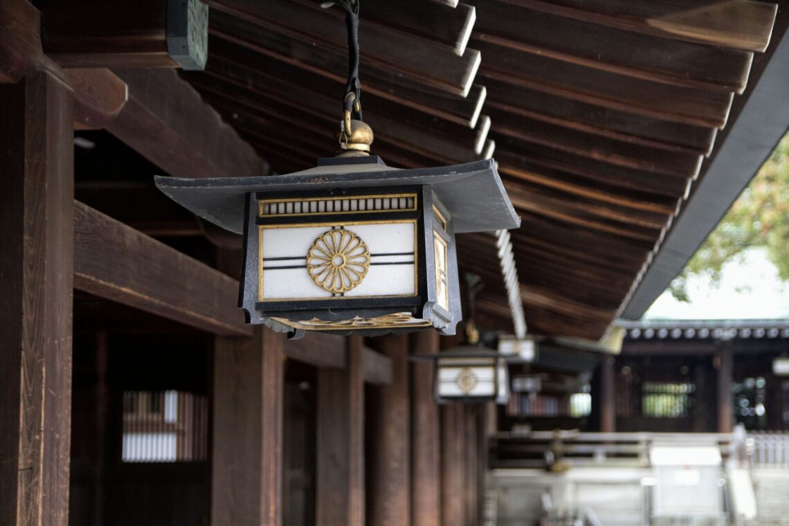 Architectural landmark: meiji shrine lantern © daniel kelly