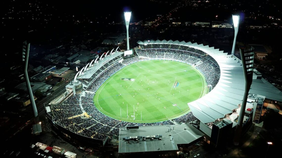 Architectural landmark: melbourne cricket ground afl at night © daniel anthony