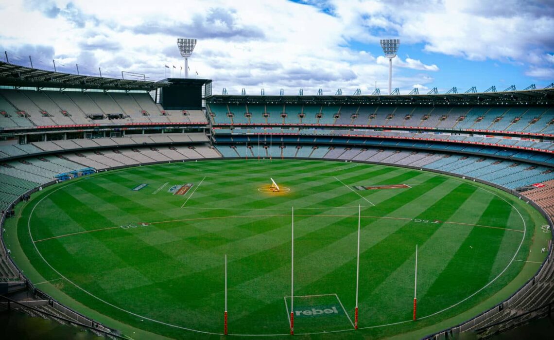 Architectural landmark: melbourne cricket ground stadium © tyson bennett