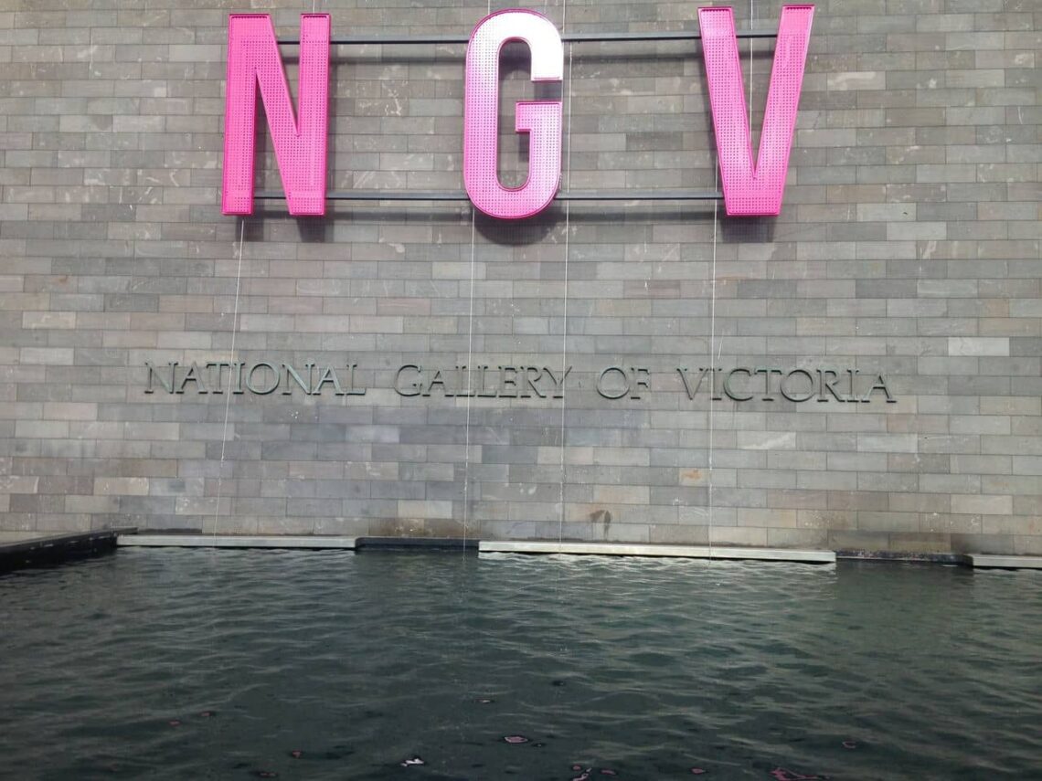 Architectural landmark: national gallery of victoria signage © pru. Mitchell