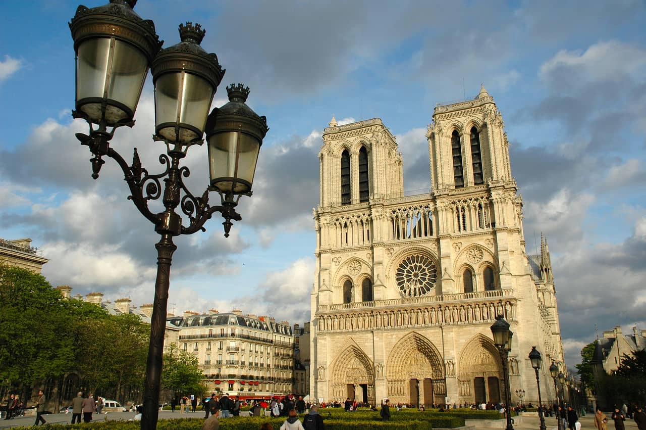 Architectural landmark: notre dame cathedral paris west © guido r