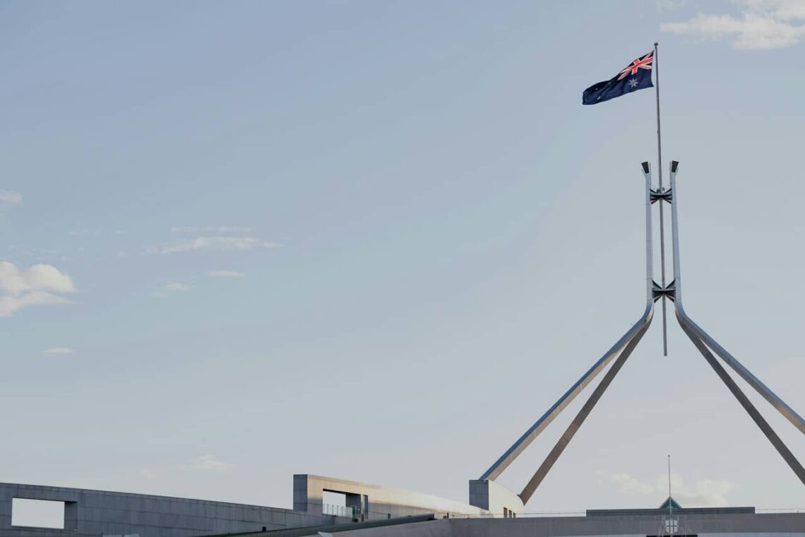 Architectural landmark: parliament house flag pole © daniel morton