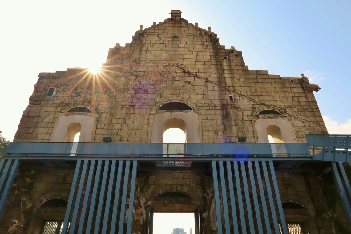 Architectural landmark: ruins of st. Paul’s inside © namhdyk