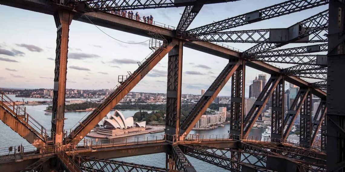 Architectural landmark: sydney harbour bridge closeup detail © bridgeclimb