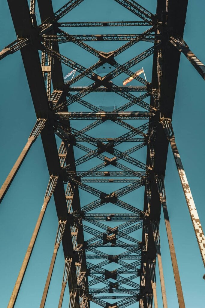 Architectural landmark: sydney harbour bridge looking up © chris andrawes