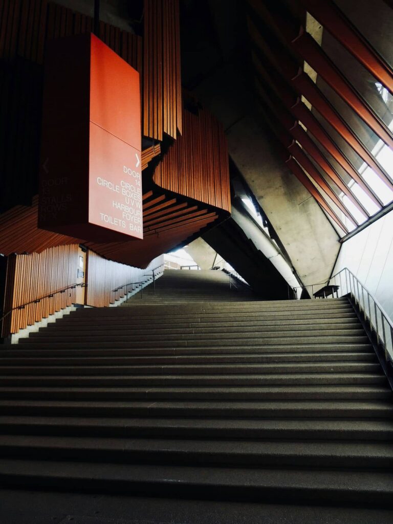Architectural landmark: sydney opera house stairs © angela matijczak