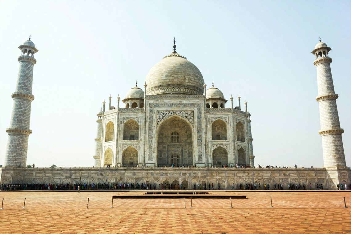 Architectural landmark: taj mahal closeup view © shravan khare