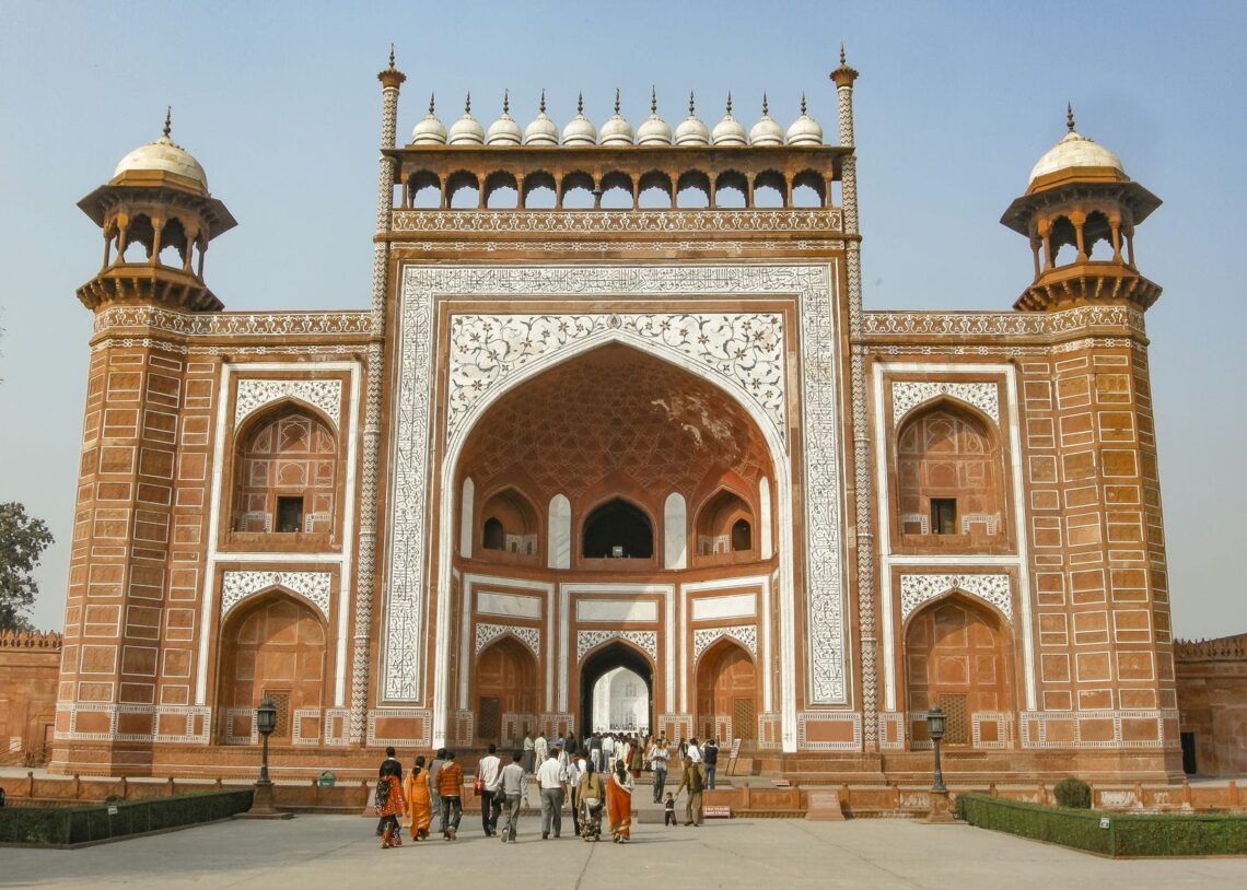 Architectural landmark: taj mahal main gateway © matthew t rader
