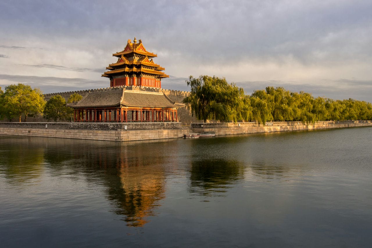 Architectural landmark: the forbidden city northwest corner © a peach