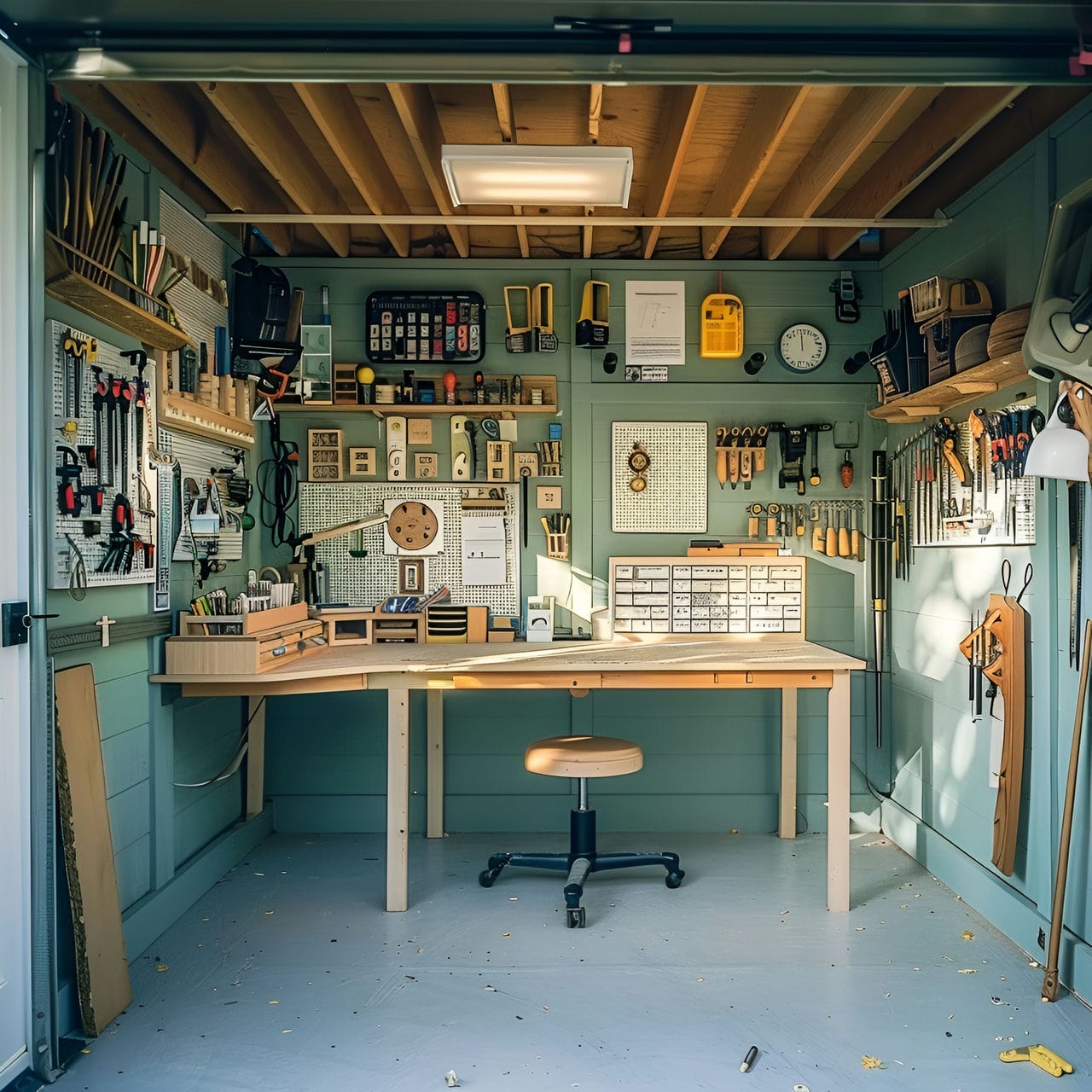 Workshop: size, functionality, uses, furniture and renovation