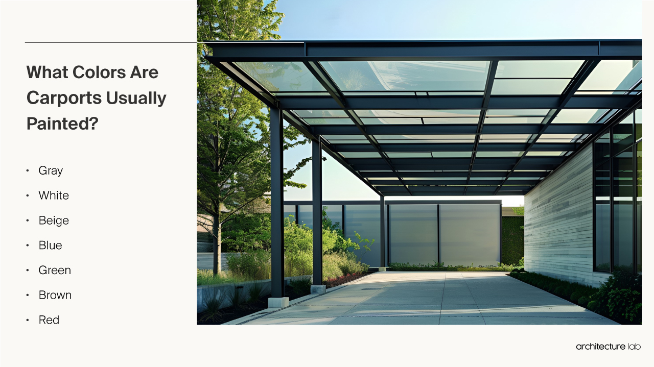 Carport - Size, Functionality, Uses, Furniture And Renovation What colors are carports usually painted?