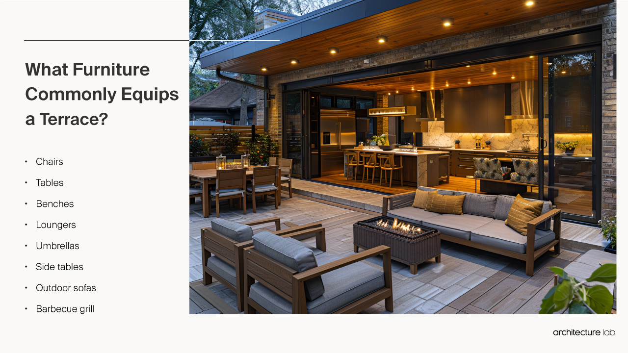 Terrace - Size, Functionality, Uses, Furniture And Renovation What furniture commonly equips a terrace?