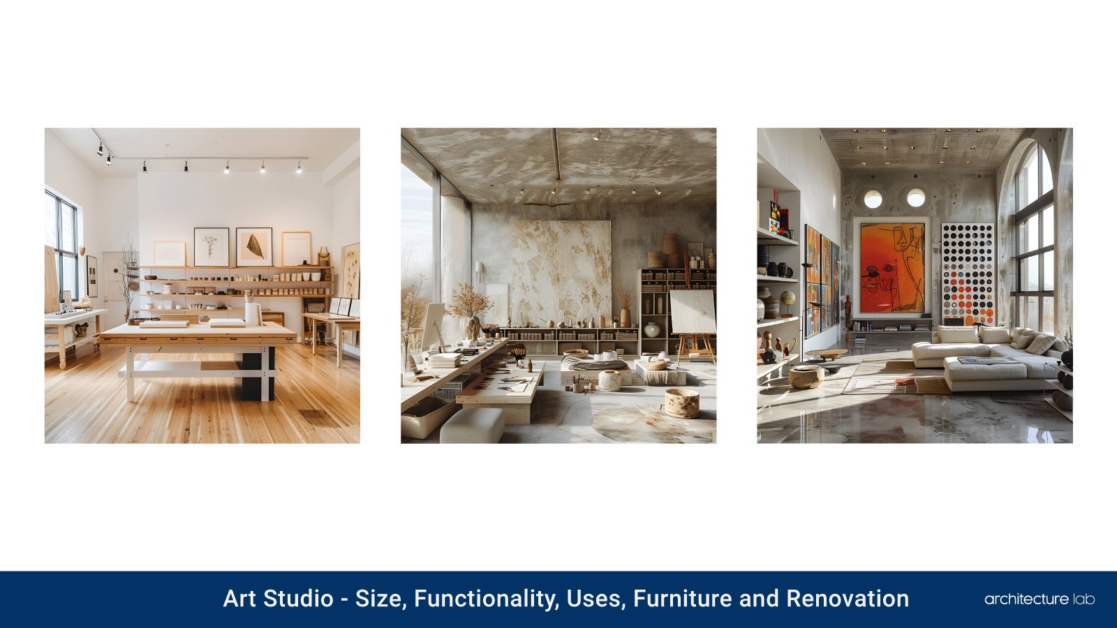 Art studio: size, functionality, uses, furniture and renovation