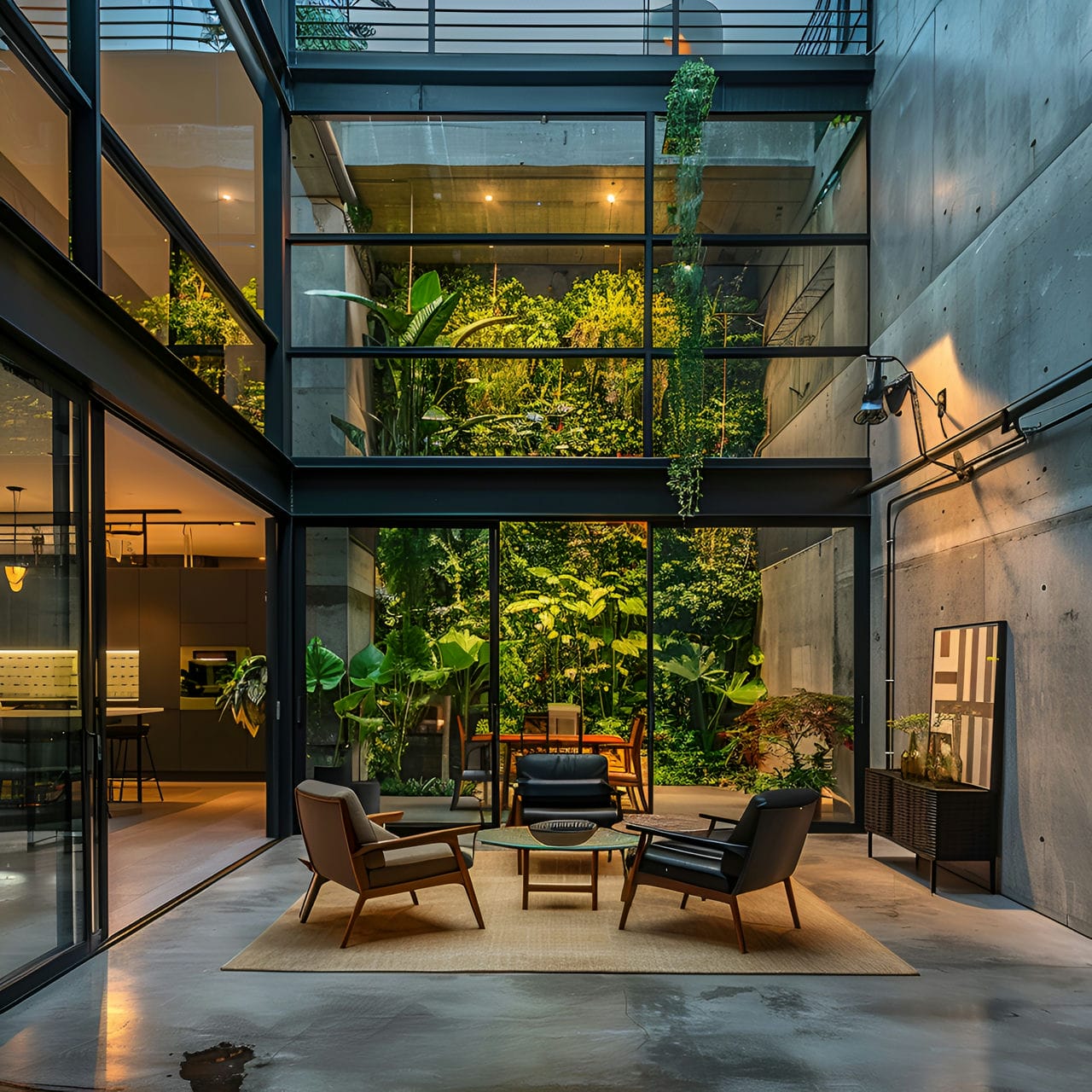 Atrium: size, functionality, uses, furniture and renovation