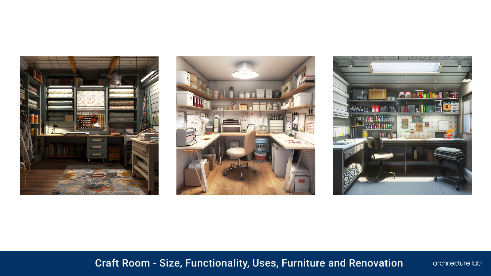 Craft room: size, functionality, uses, furniture and renovation
