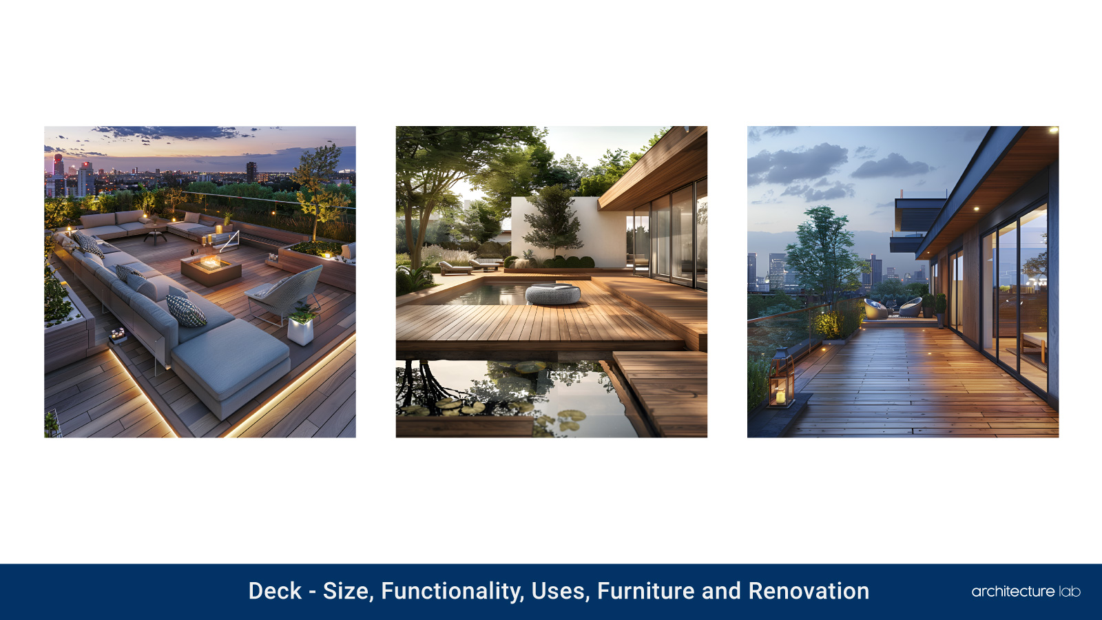 Deck: size, functionality, uses, furniture, and renovation