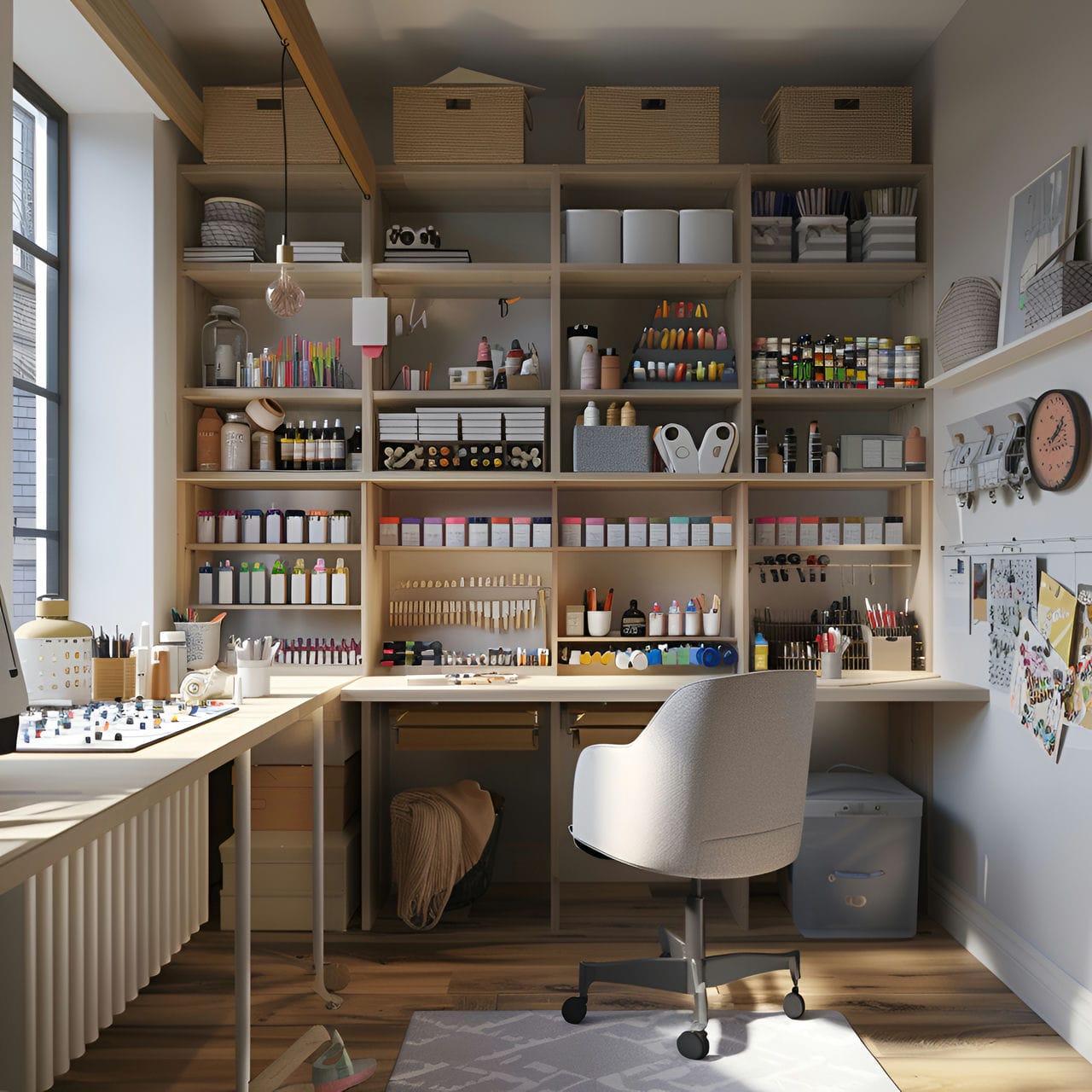 Craft room: size, functionality, uses, furniture and renovation