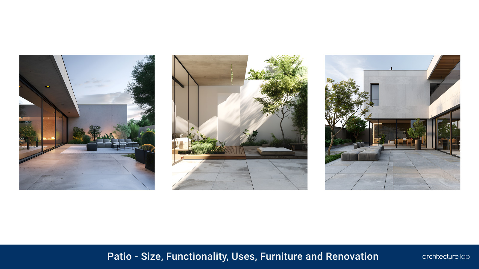 Patio: size, functionality, uses, furniture and renovation